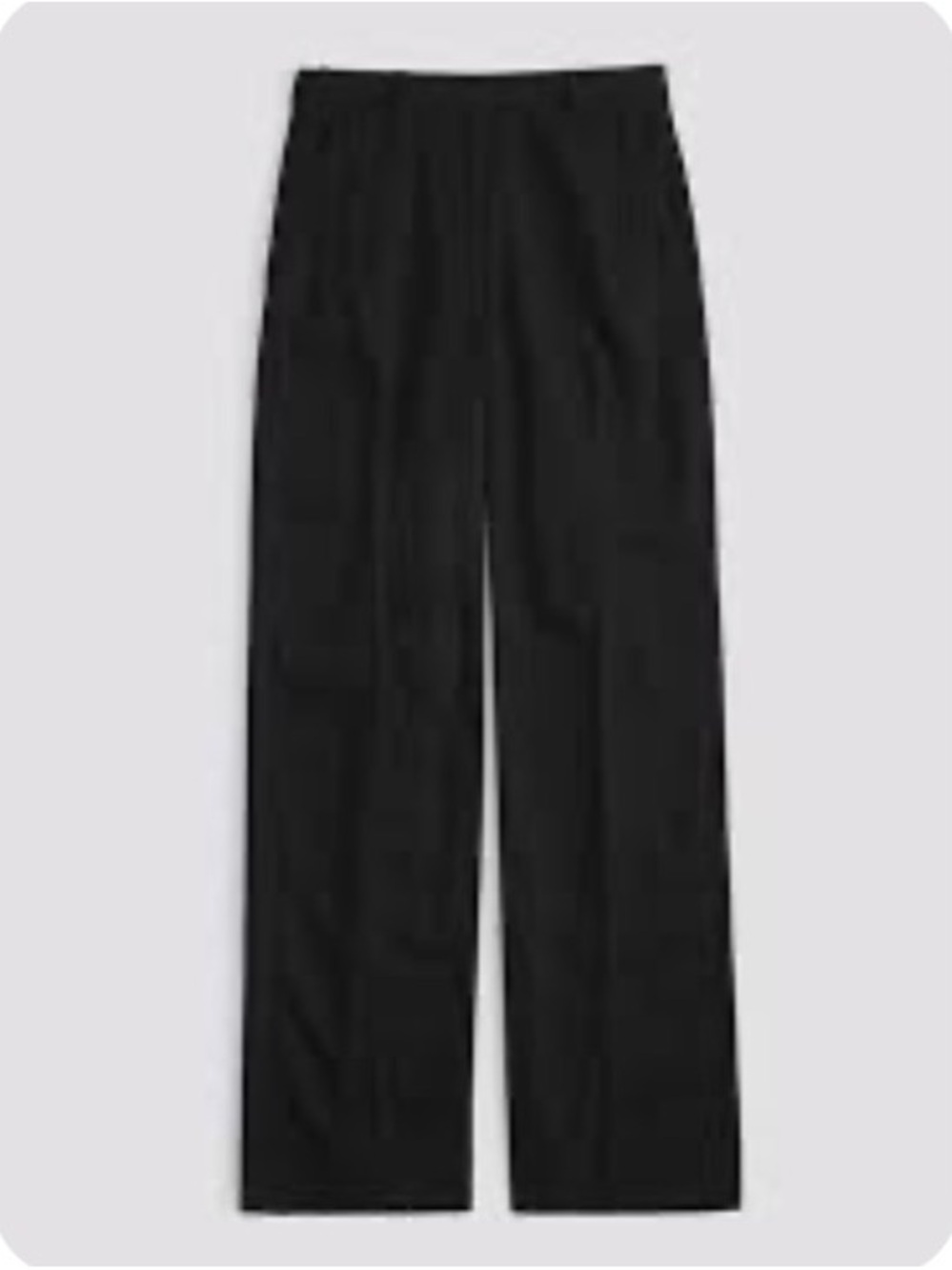 Abercrombie & Fitch linen-blend women Black Wide-Leg Trousers